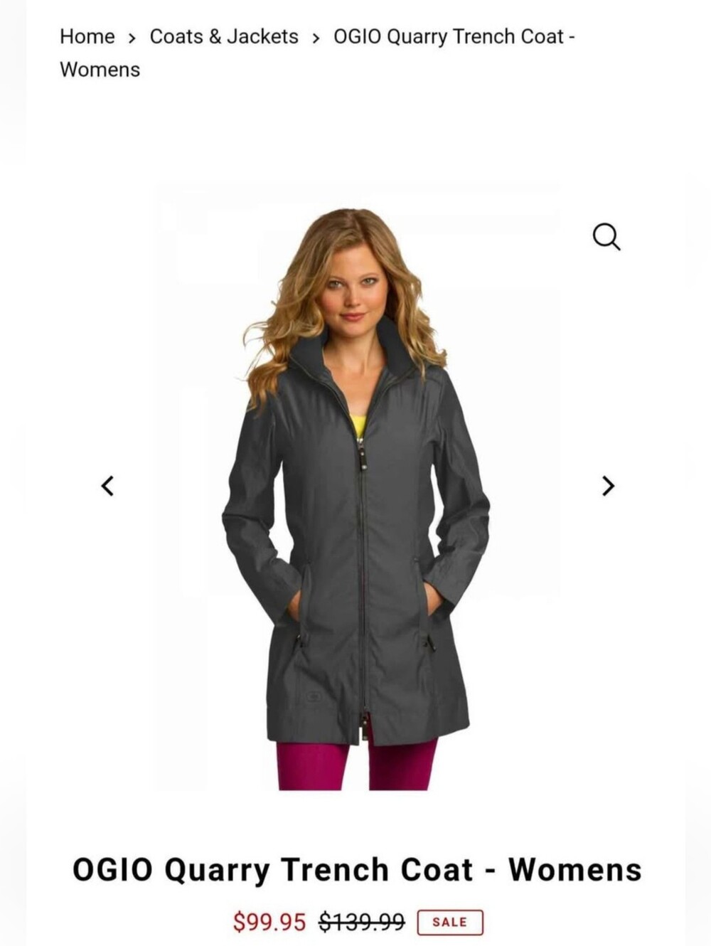 Ogio Quarry Trench Coat Women's XS